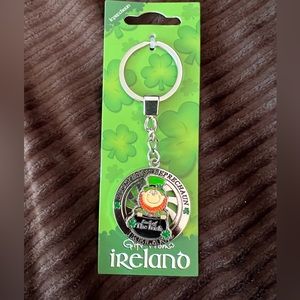 New Leprechaun Silver Keychain